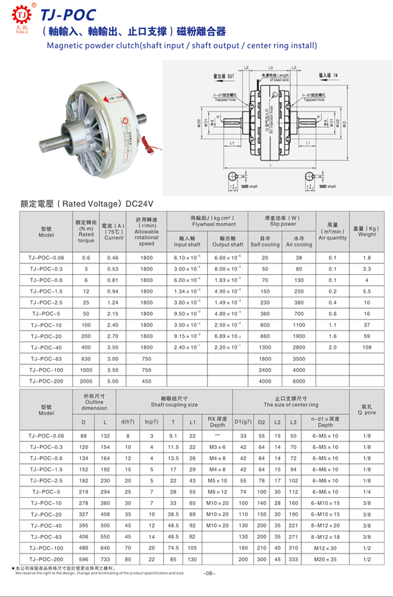 雙軸磁粉離合器尺寸參數(shù) 雙軸磁粉離合器尺寸參數(shù)